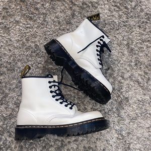 White Platform Doc Martens